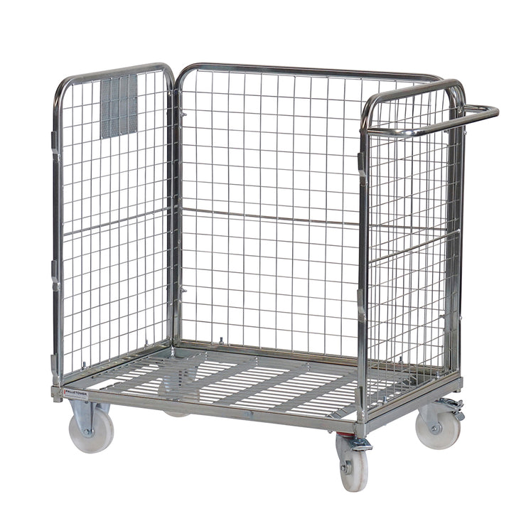 3-heks compacte picking rolcontainer met stalen bodem (1010x660x1000)