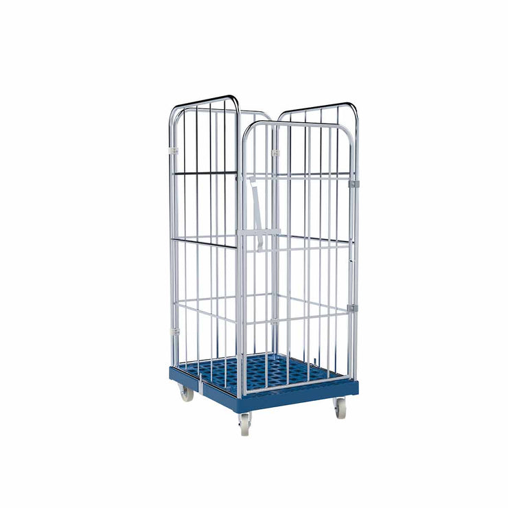 4-heks rolcontainer met kunststof bodem (724x815x1630)