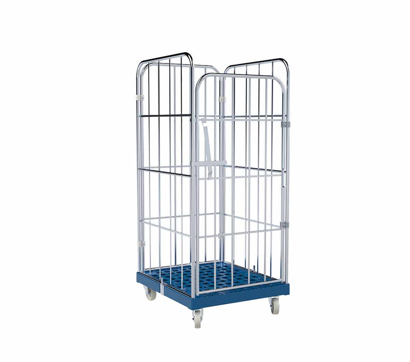 4-heks rolcontainer met kunststof bodem (724x815x1630)