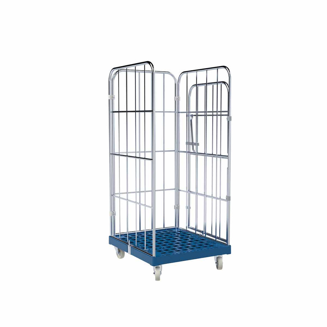 4-heks rolcontainer met kunststof bodem (724x815x1630)