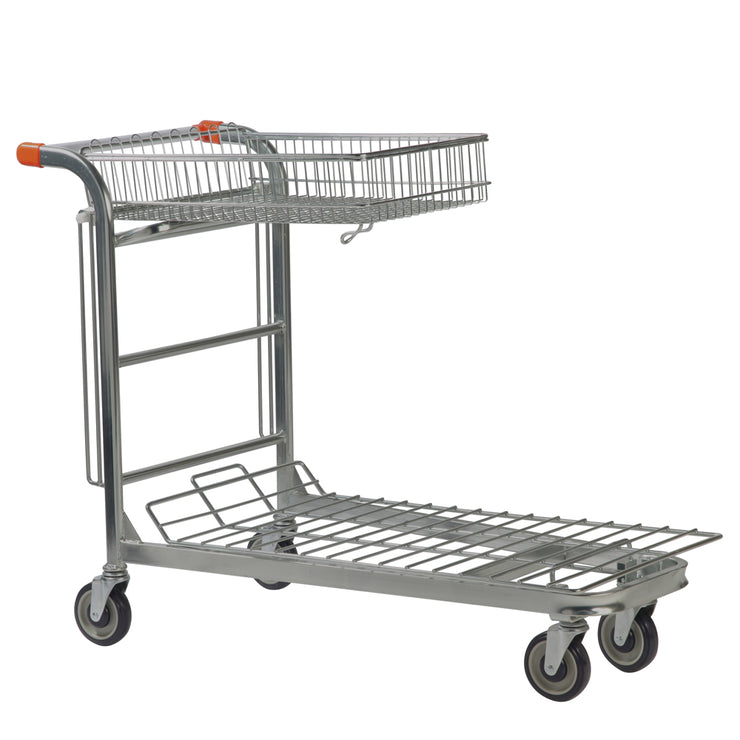 Stockwagen (530x1255x950) nestbaar met inklapbaar mandje