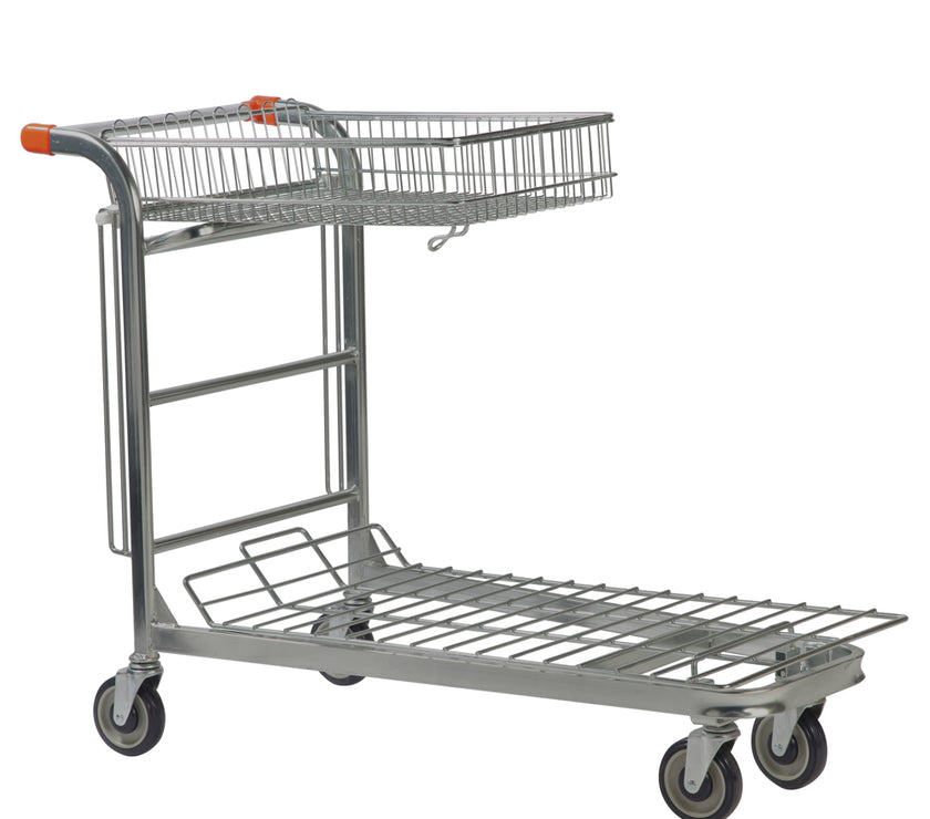 Stockwagen (530x1255x950) nestbaar met inklapbaar mandje