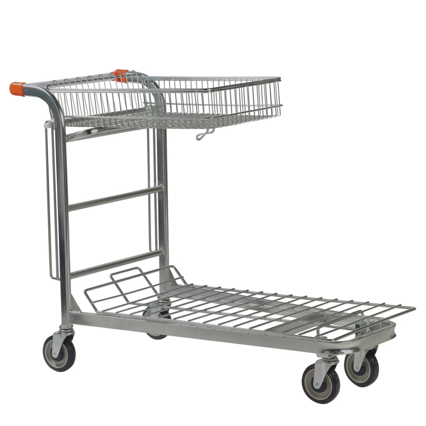 Stockwagen (530x1255x950) nestbaar met inklapbaar mandje