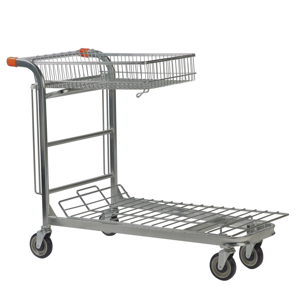 Stockwagen (530x1255x950) nestbaar met inklapbaar mandje