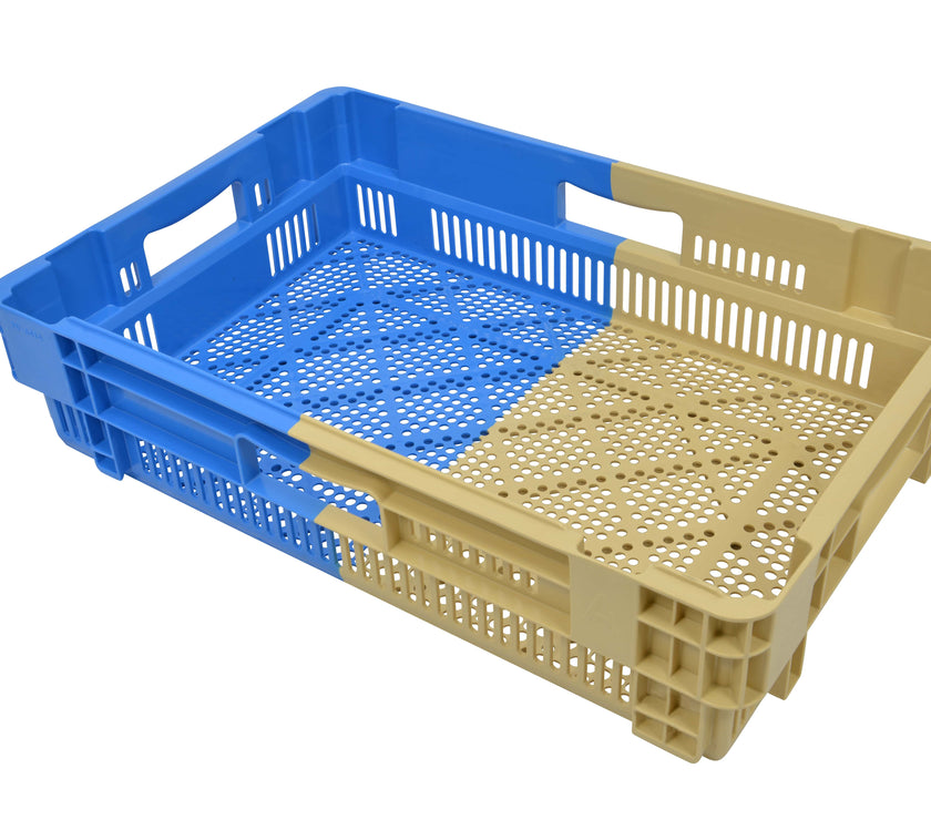 Nestbare stapelbak 50% (600x400x147) geventileerd