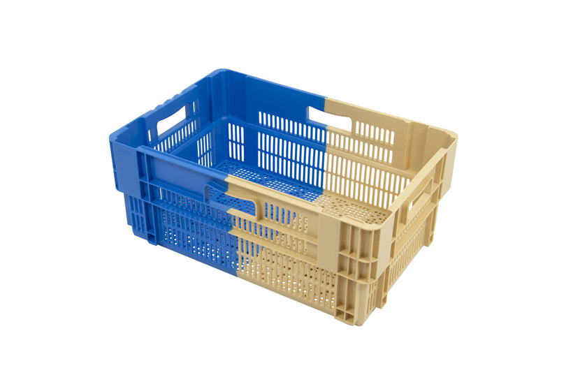 Nestbare stapelbak 50% (600x400x245) geventileerd