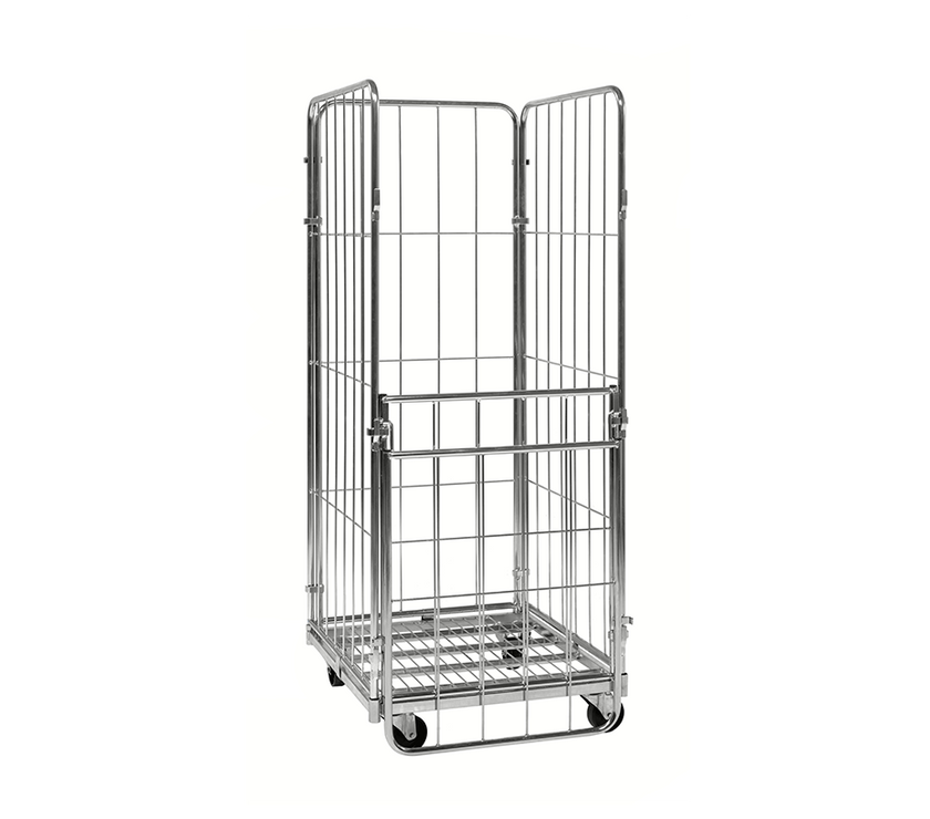 4-heks rolcontainer met stalen bodem (720x800x1800)