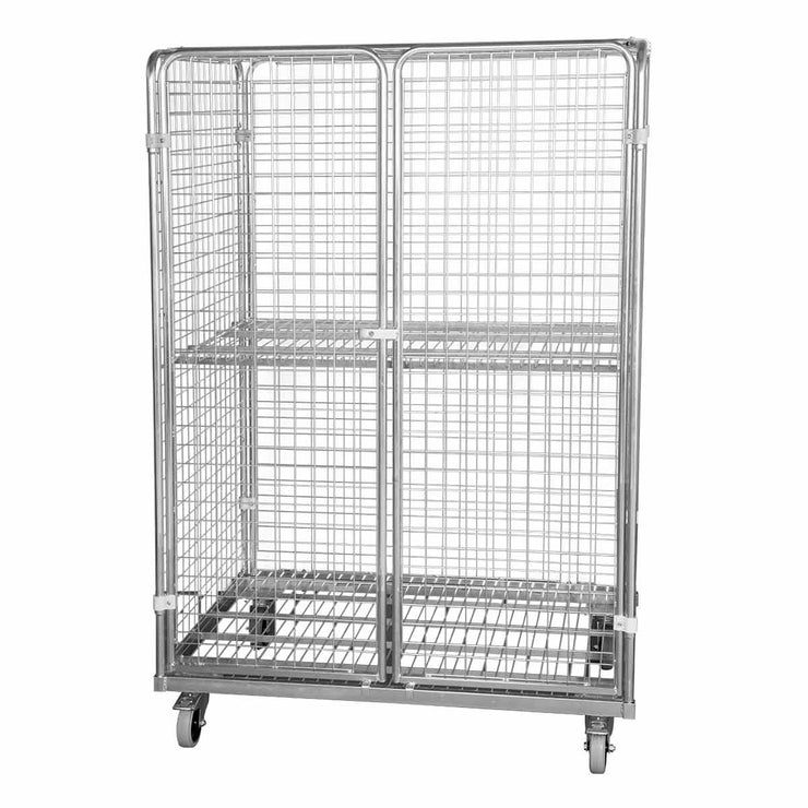 4-heks rolcontainer met stalen bodem 50x50 (800x1200x1830)