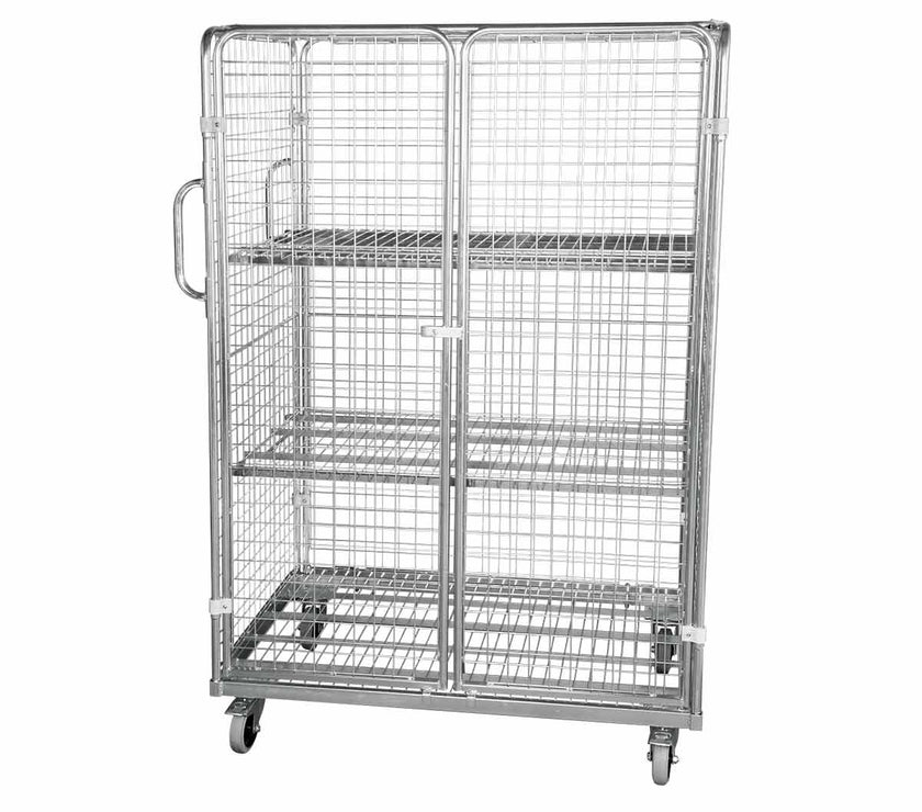 4-heks rolcontainer met stalen bodem 50x50 (800x1200x1830)