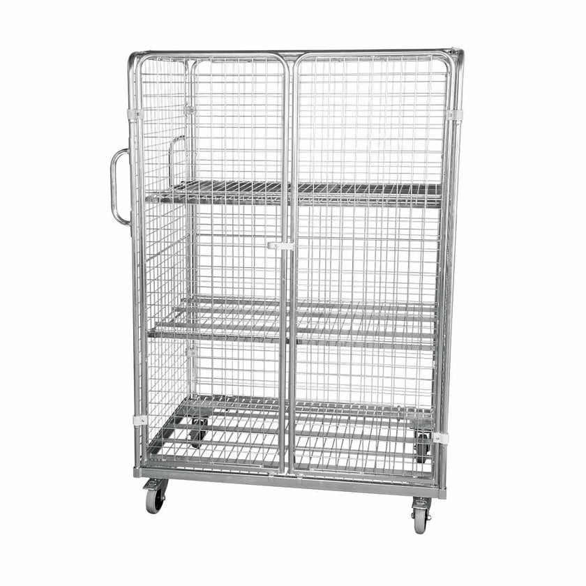 4-heks rolcontainer met stalen bodem 50x50 (800x1200x1830)