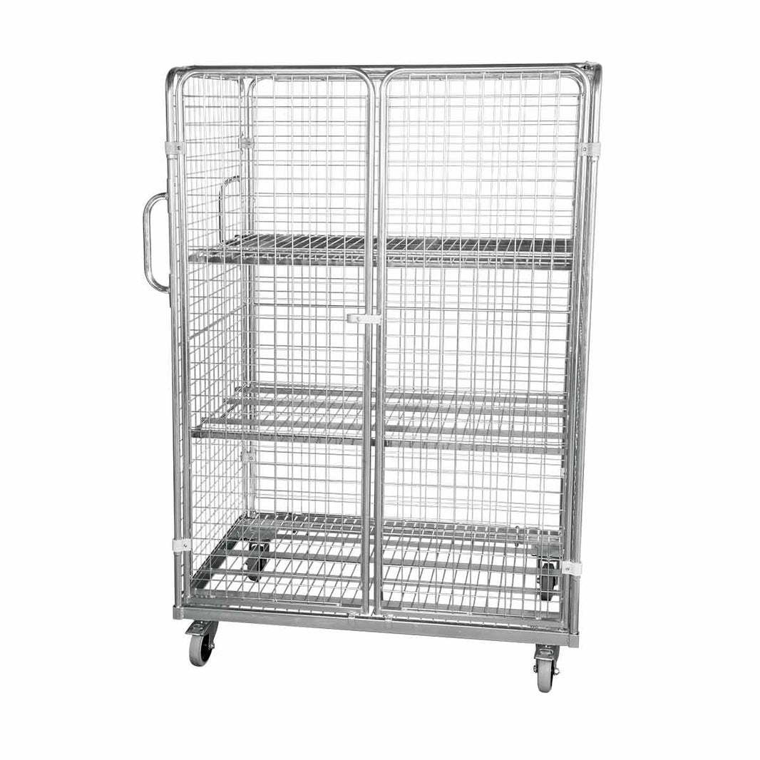 4-heks rolcontainer met stalen bodem 50x50 (800x1200x1830)